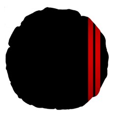 Abstract Black & Red, Backgrounds, Lines Large 18  Premium Round Cushions by nateshop