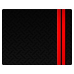 Abstract Black & Red, Backgrounds, Lines Two Sides Premium Plush Fleece Blanket (medium) by nateshop