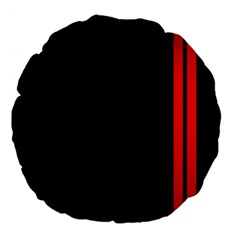 Abstract Black & Red, Backgrounds, Lines Large 18  Premium Flano Round Cushions by nateshop