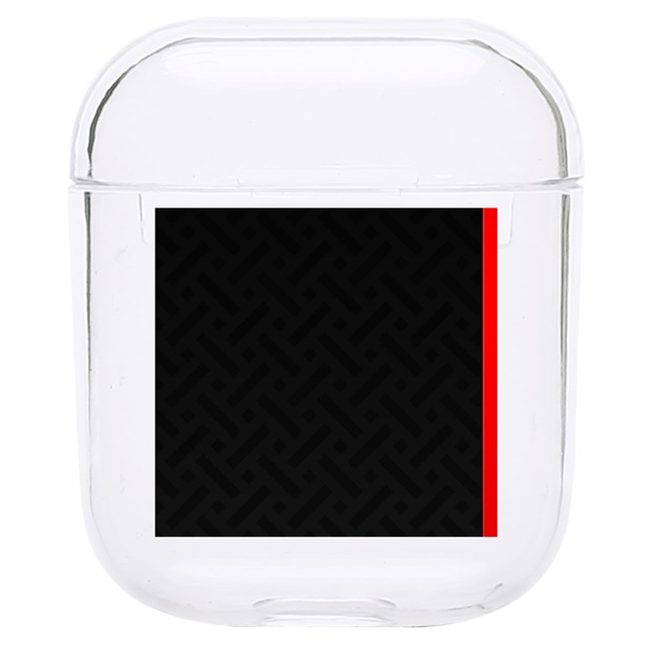 Abstract Black & Red, Backgrounds, Lines Hard PC AirPods 1/2 Case