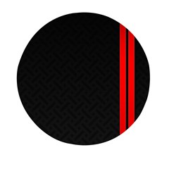 Abstract Black & Red, Backgrounds, Lines Mini Round Pill Box by nateshop