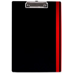 Abstract Black & Red, Backgrounds, Lines A4 Acrylic Clipboard by nateshop