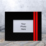 Abstract Black & Red, Backgrounds, Lines White Tabletop Photo Frame 4 x6  Front