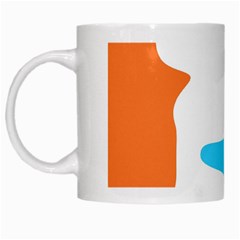 Warp Lines Colorful Multicolor White Mug by Cemarart