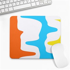 Warp Lines Colorful Multicolor Large Mousepad by Cemarart