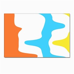 Warp Lines Colorful Multicolor Postcard 4 x 6  (pkg Of 10) by Cemarart