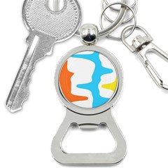 Warp Lines Colorful Multicolor Bottle Opener Key Chain by Cemarart