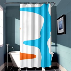 Warp Lines Colorful Multicolor Shower Curtain 36  X 72  (stall)  by Cemarart