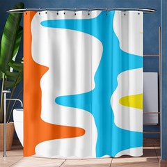 Warp Lines Colorful Multicolor Shower Curtain 60  X 72  (medium)  by Cemarart