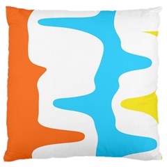 Warp Lines Colorful Multicolor Standard Premium Plush Fleece Cushion Case (one Side) by Cemarart