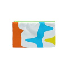 Warp Lines Colorful Multicolor Cosmetic Bag (xs) by Cemarart