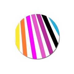 Colorful Multicolor Colorpop Flare Magnet 3  (round) by Cemarart