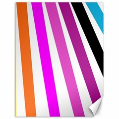 Colorful Multicolor Colorpop Flare Canvas 12  X 16  by Cemarart