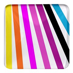 Colorful Multicolor Colorpop Flare Square Glass Fridge Magnet (4 Pack) by Cemarart