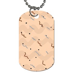 Lines Dots Pattern Abstract Art Dog Tag (one Side) by Cemarart