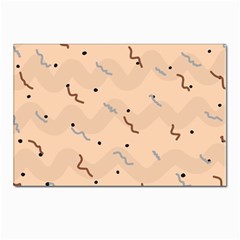 Lines Dots Pattern Abstract Art Postcard 4 x 6  (pkg Of 10) by Cemarart