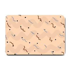 Lines Dots Pattern Abstract Art Small Doormat by Cemarart