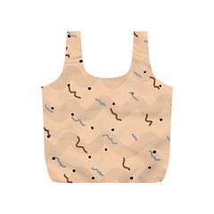 Lines Dots Pattern Abstract Art Full Print Recycle Bag (s) by Cemarart