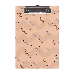 Lines Dots Pattern Abstract Art A5 Acrylic Clipboard by Cemarart