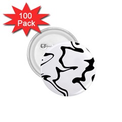 Black And White Swirl Background 1 75  Buttons (100 Pack)  by Cemarart