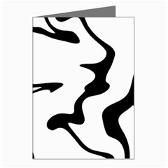 Black And White Swirl Background Greeting Cards (pkg Of 8) by Cemarart