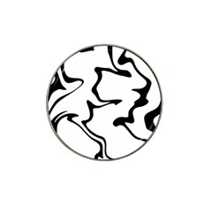 Black And White Swirl Background Hat Clip Ball Marker (4 Pack) by Cemarart