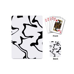 Black And White Swirl Background Playing Cards Single Design (mini) by Cemarart