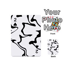 Black And White Swirl Background Playing Cards 54 Designs (mini) by Cemarart