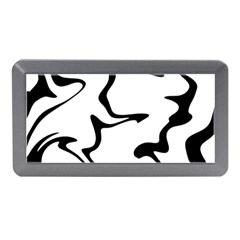 Black And White Swirl Background Memory Card Reader (mini) by Cemarart