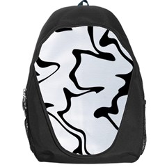 Black And White Swirl Background Backpack Bag by Cemarart