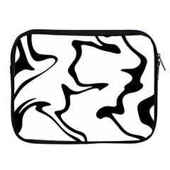 Black And White Swirl Background Apple Ipad 2/3/4 Zipper Cases by Cemarart