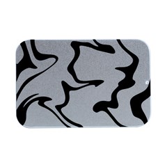 Black And White Swirl Background Open Lid Metal Box (silver)   by Cemarart