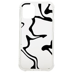 Black And White Swirl Background Iphone 12 Mini Tpu Uv Print Case	 by Cemarart