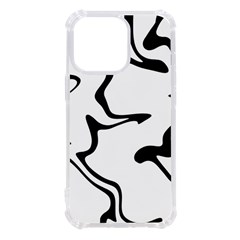 Black And White Swirl Background Iphone 13 Pro Tpu Uv Print Case by Cemarart