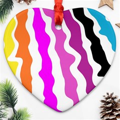 Warp Liquid Multicolor Kids Ornament (heart)