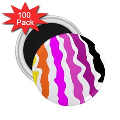 Warp Liquid Multicolor Kids 2 25  Magnets (100 Pack)  by Cemarart