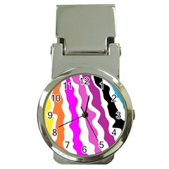 Warp Liquid Multicolor Kids Money Clip Watches by Cemarart