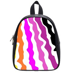 Warp Liquid Multicolor Kids School Bag (small) by Cemarart