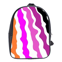 Warp Liquid Multicolor Kids School Bag (xl) by Cemarart