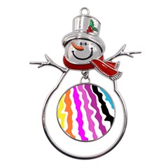 Warp Liquid Multicolor Kids Metal Snowman Ornament