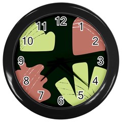 Elements Scribbles Wiggly Line Wall Clock (black) by Cemarart