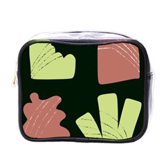 Elements Scribbles Wiggly Line Mini Toiletries Bag (one Side) by Cemarart