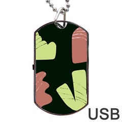 Elements Scribbles Wiggly Line Dog Tag Usb Flash (one Side) by Cemarart