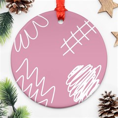 Elements Scribble Wiggly Lines Ornament (round) by Cemarart