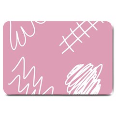 Elements Scribble Wiggly Lines Large Doormat by Cemarart