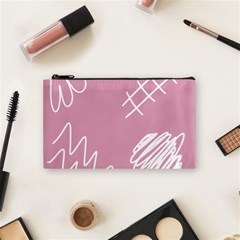 Elements Scribble Wiggly Lines Cosmetic Bag (small) by Cemarart