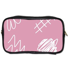 Elements Scribble Wiggly Lines Toiletries Bag (one Side) by Cemarart