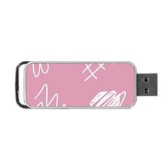 Elements Scribble Wiggly Lines Portable Usb Flash (two Sides) by Cemarart