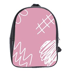 Elements Scribble Wiggly Lines School Bag (xl) by Cemarart