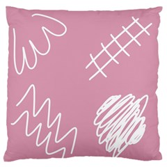 Elements Scribble Wiggly Lines Standard Premium Plush Fleece Cushion Case (one Side) by Cemarart